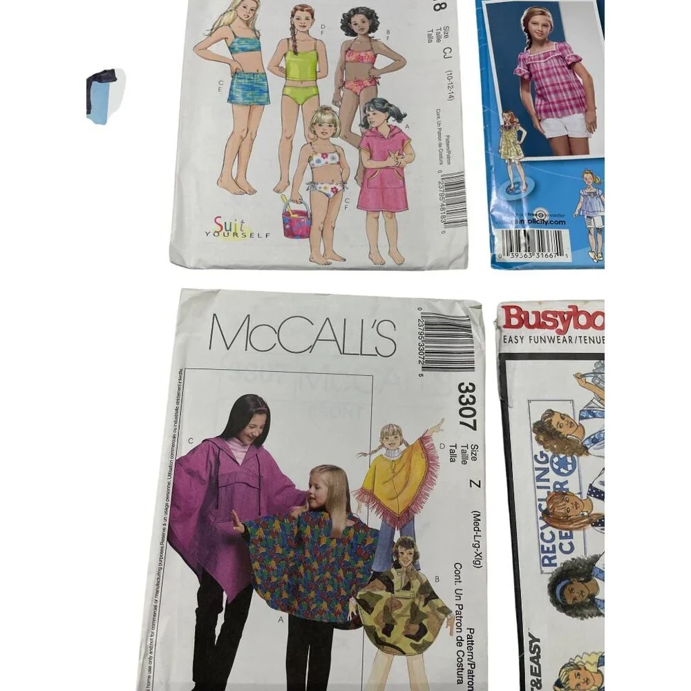 Sewing Pattern Lot of 6 Kids Girls Costume Outfits Sizes 7-14‎